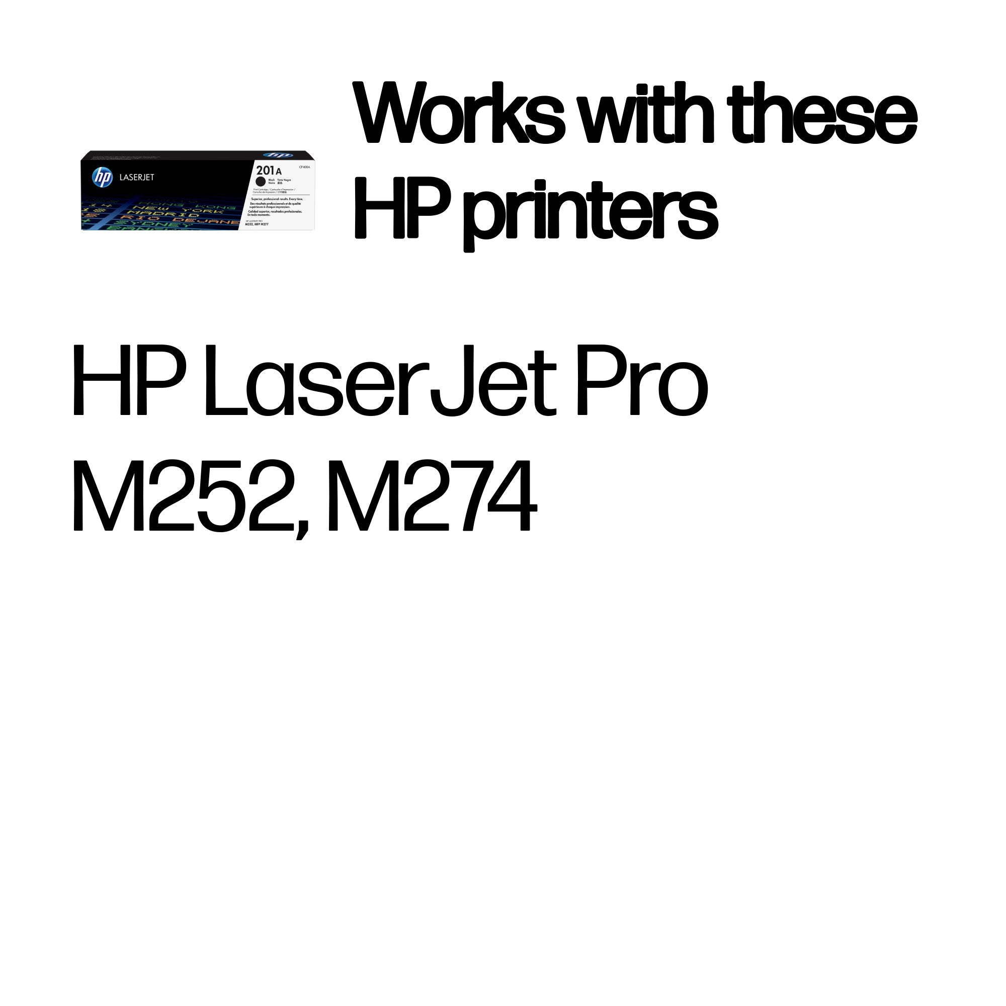 HP CF400A (201A) Black Original Toner Cartridge - Cartouches Certifiees