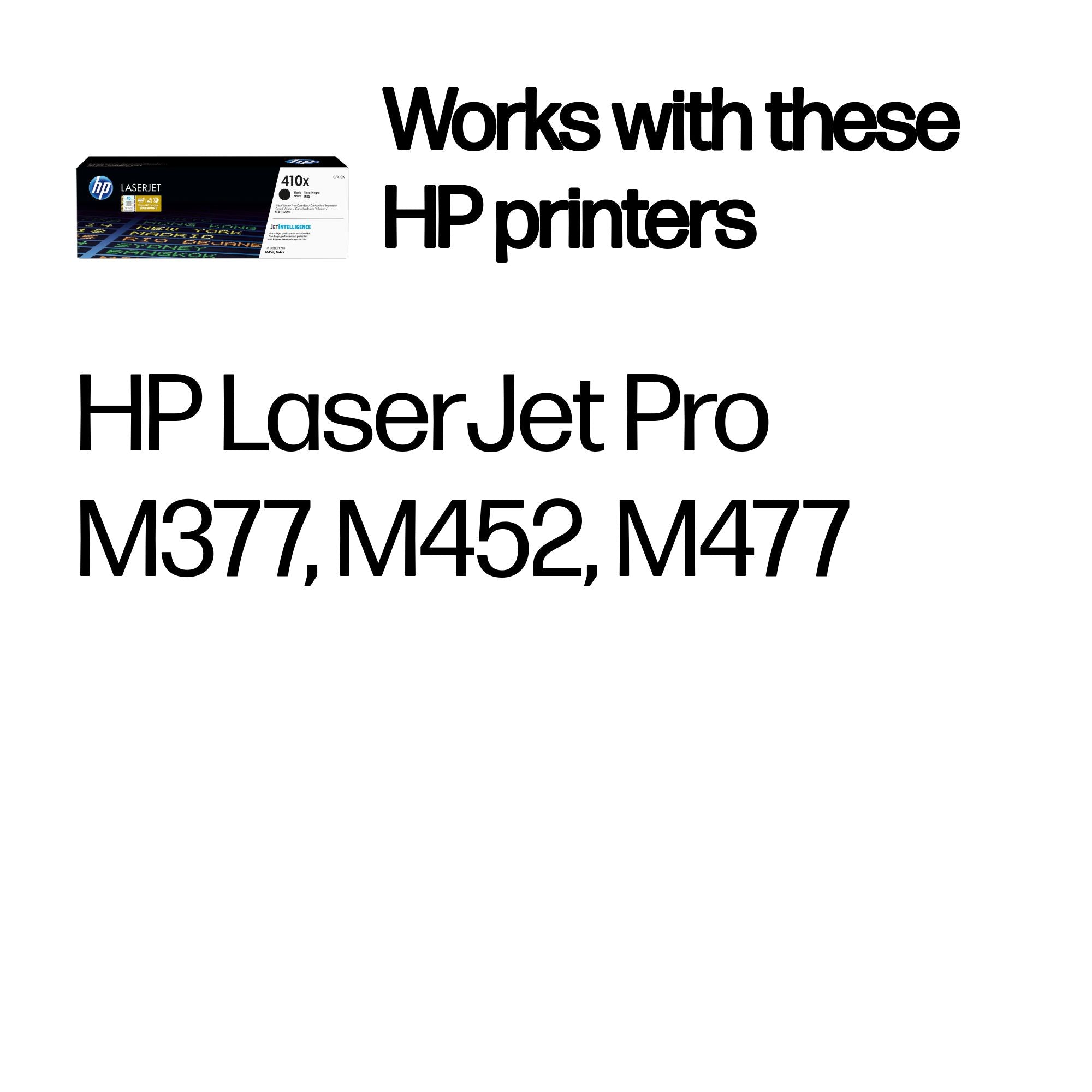 HP CF410X (410X) Black Original Toner Cartridge - Cartouches Certifiees