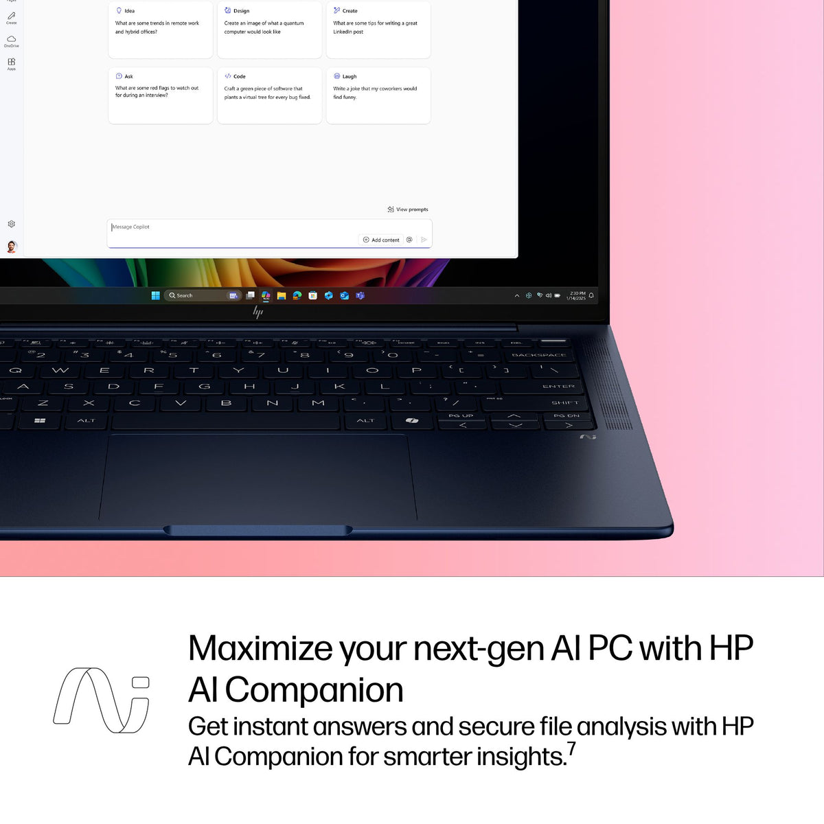 HP EBXG1I14AI U7 268V 14 32GB/1T PC ENGLISH (B8GE6UT#ABA) - Cartouches Certifiees