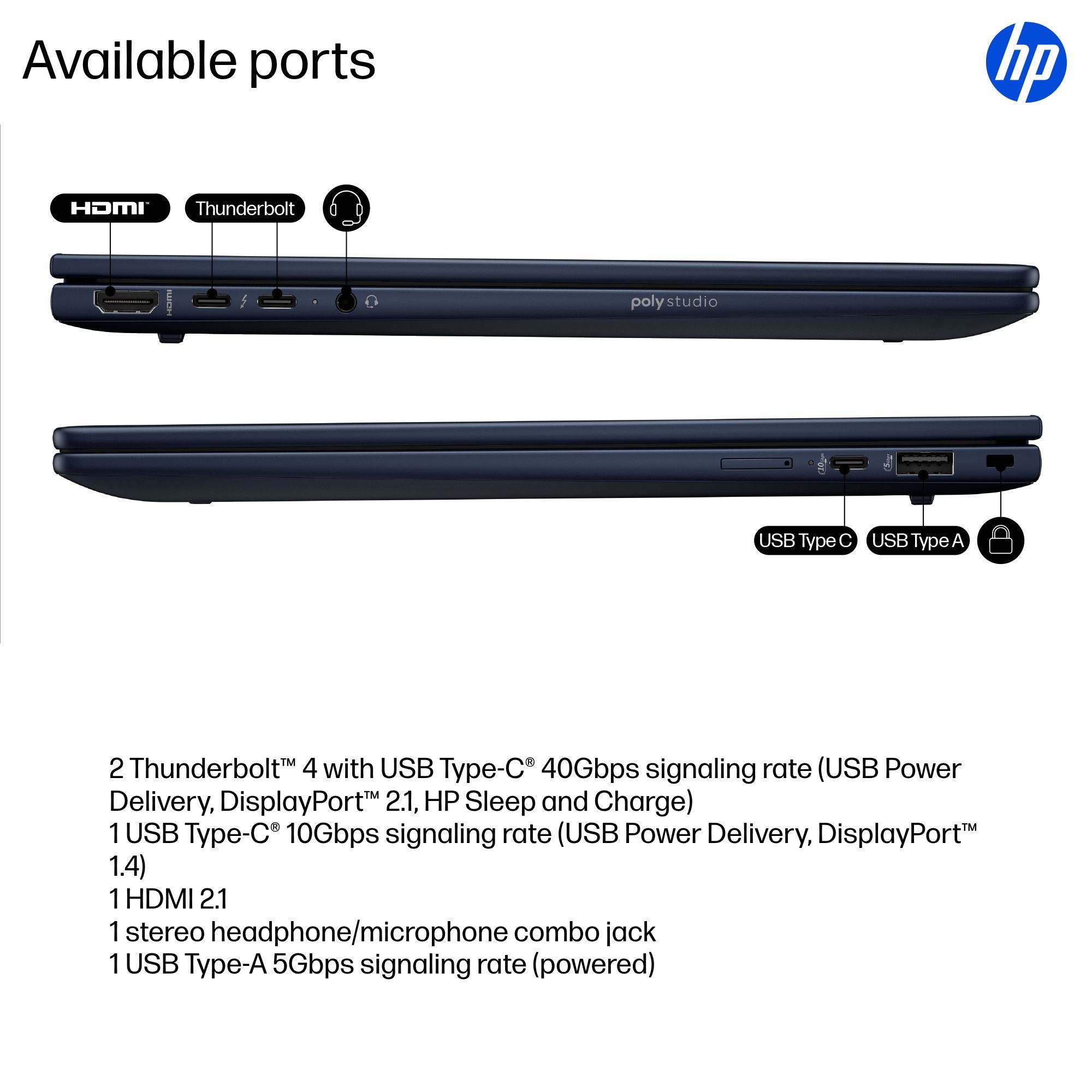 HP EBXG1I14AI U7 268V 14 32GB/1T PC ENGLISH (B8GE6UT#ABA) - Cartouches Certifiees