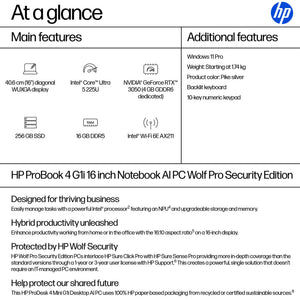 HP HPI P4G1I16 U5 225U 16 16GB/256 PC CANADA - FRENCH BILINGUAL (BB3Q4UT#ABL) - Cartouches Certifiees