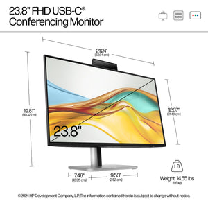 HP HPI S5 PRO 524PM FHD USB-C CONF MNTR UNITED STATES / CANADA ENGLISH (9E0G9UT#ABA) - Cartouches Certifiees