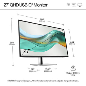 HP HPI S5 PRO 527PU QHD USB-C MNTR UNITED STATES / CANADA ENGLISH (9E0G5AA#ABA) - Cartouches Certifiees
