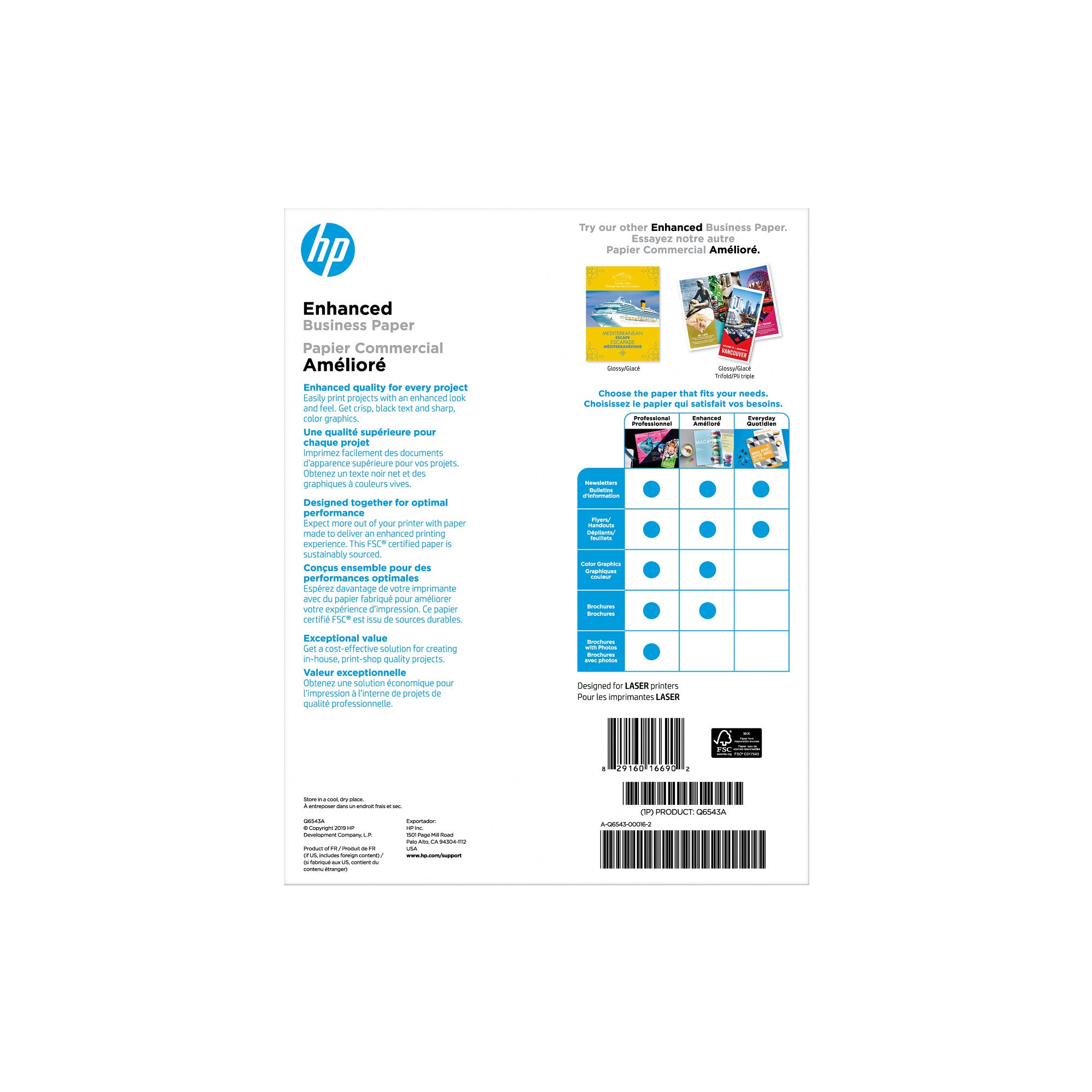 HP Laser A Size 100Sh Matte Paper (Q6543A) - Cartouches Certifiees