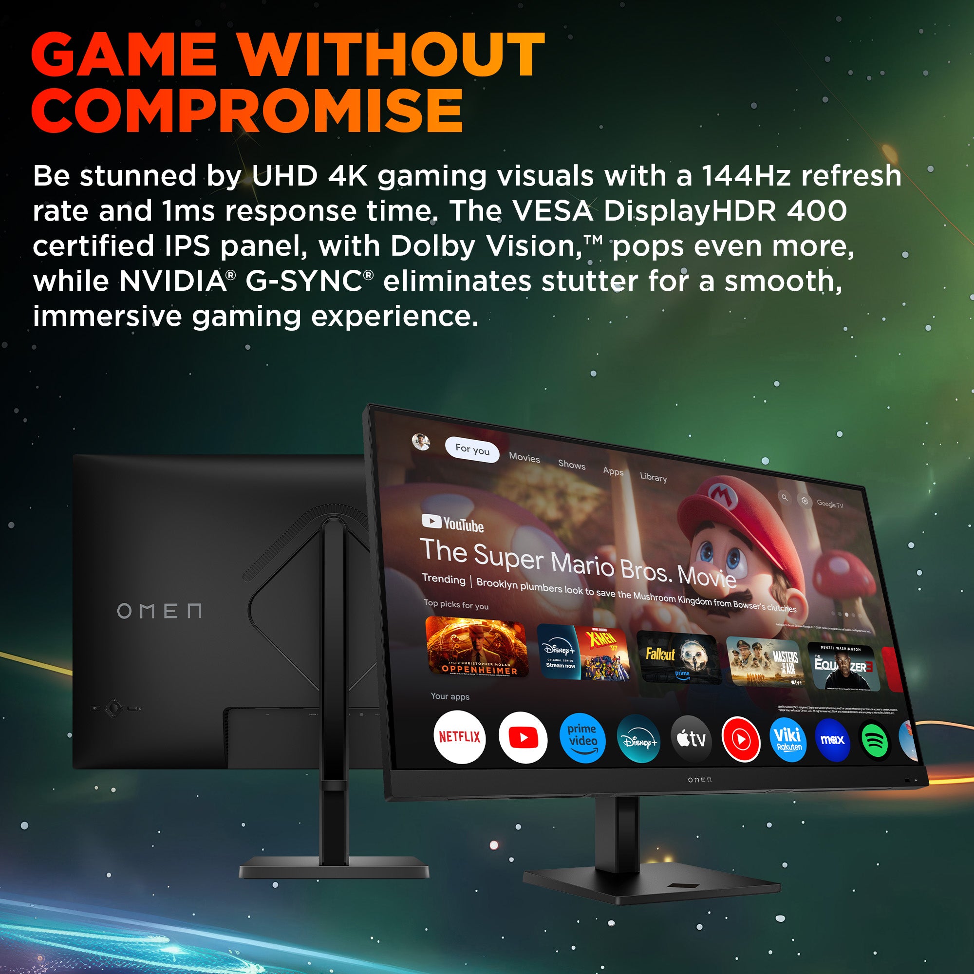 HP OMEN 32x UHD 144Hz Smart Gaming MNTR United States / Canada English (99Z68AA#ABA) - Cartouches Certifiees