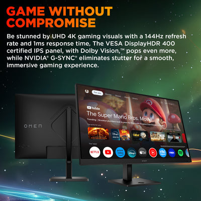 HP OMEN 32x UHD 144Hz Smart Gaming MNTR United States / Canada English (99Z68AA#ABA) - Cartouches Certifiees