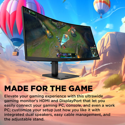 HP OMEN 34c G2 WQHD 180Hz Curved GamingMNTR United States / Canada English (AV4C1AA#ABA) - Cartouches Certifiees