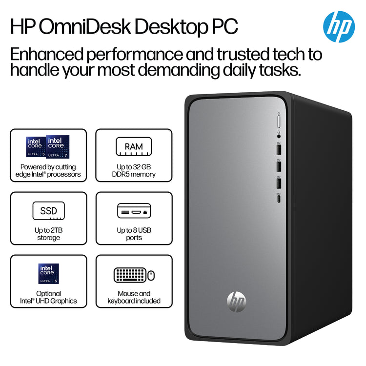 HP OmniDesk Desktop M02-0039 PC Canada - French Bilingual (BB4Y1AA#ABL) - Cartouches Certifiees