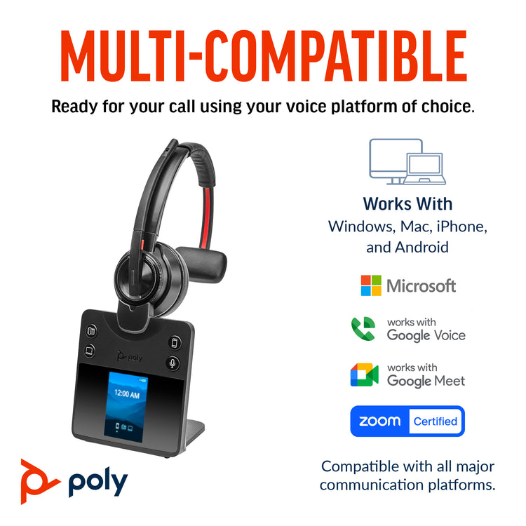 HP POLY SAVI 8410 MONO-M D1 HEADSET U.S. - ENGLISH LOCALIZATION - Cartouches Certifiees