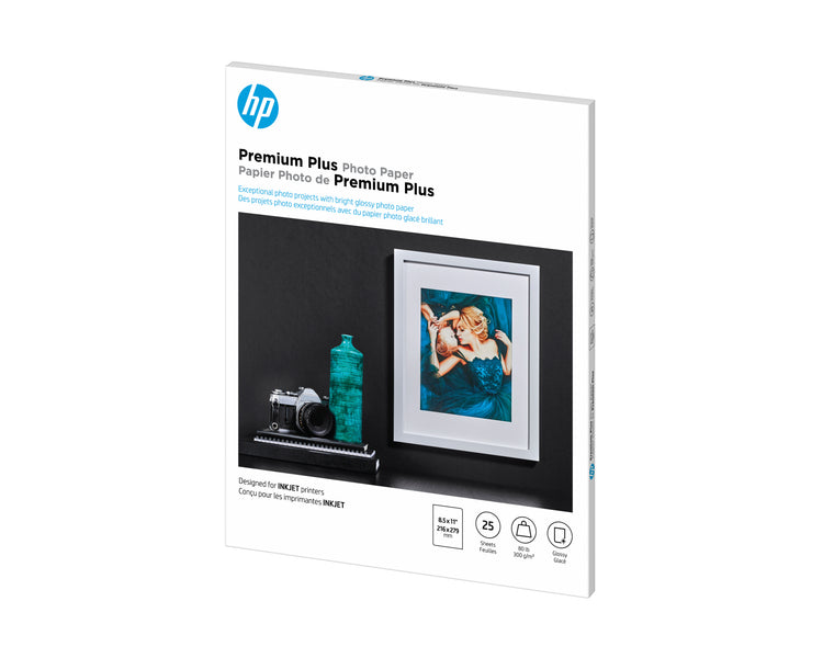 HP Prem Plus 8.5x11 Gls25 sht Photo Papr (CR670A) - Cartouches Certifiees