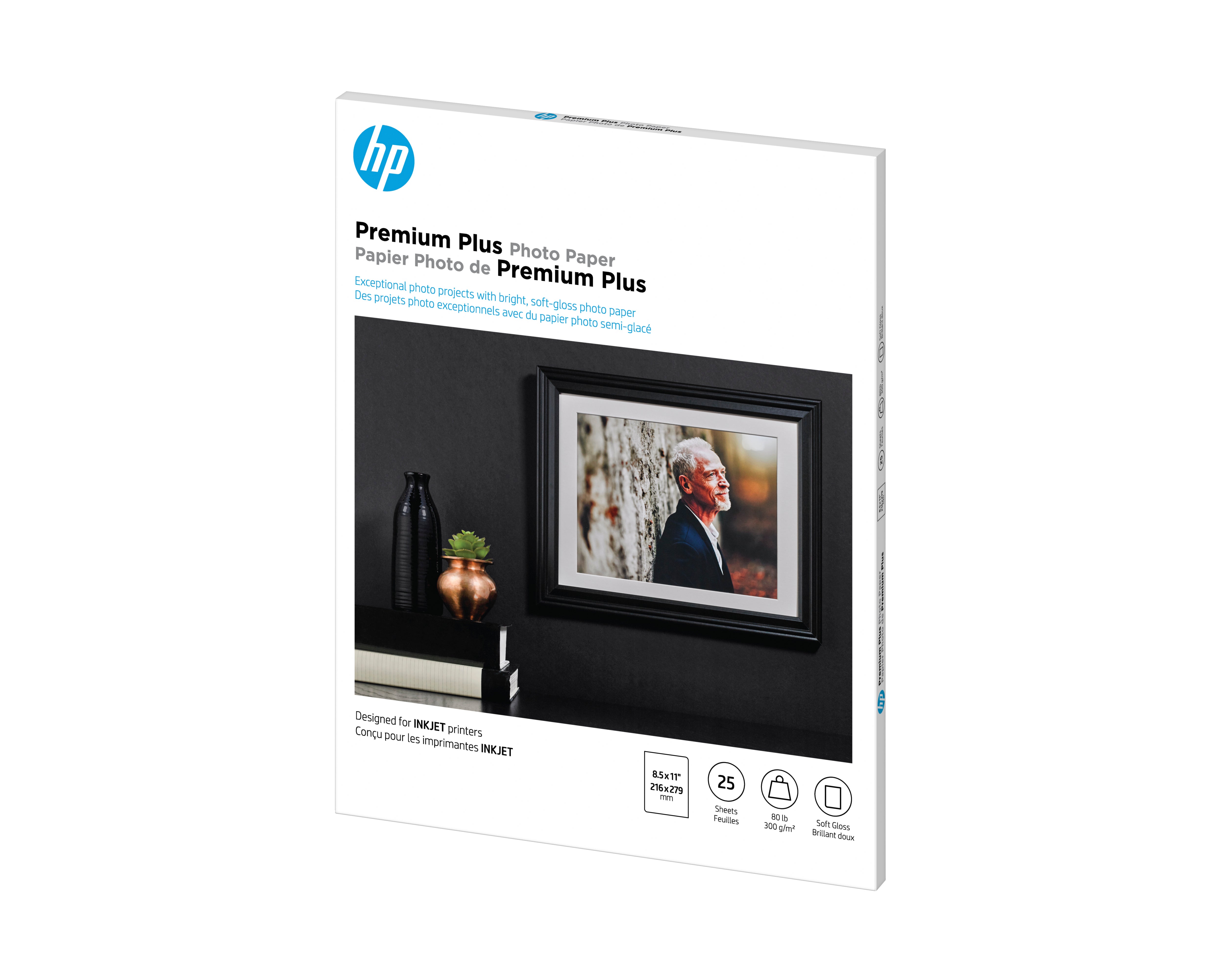 HP Prem Plus 8.5x11 SG 25 sht Photo Papr (CR671A) - Cartouches Certifiees