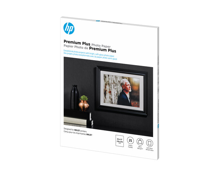 HP Prem Plus 8.5x11 SG 25 sht Photo Papr (CR671A) - Cartouches Certifiees