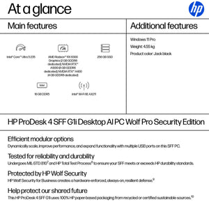 HP PRODESK 4 SFF G1I U5235 16GB/256 PC ENGLISH (BH9F0UT#ABA) - Cartouches Certifiees