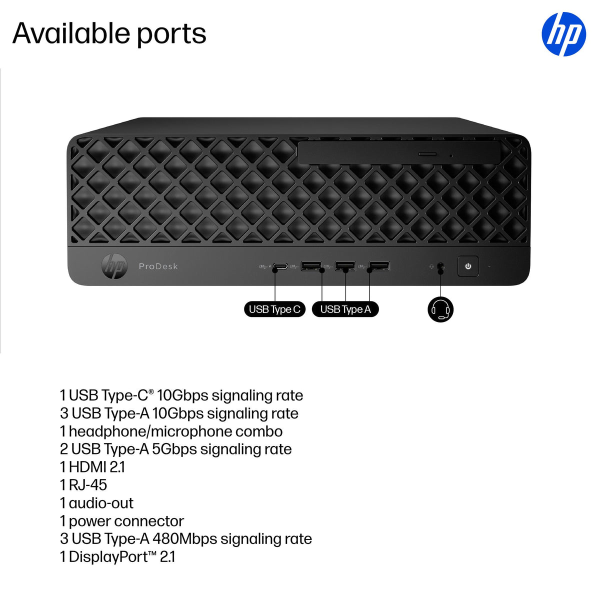 HP PRODESK 4 SFF G1I U5235 16GB/512 PC ENGLISH (BH9H0UT#ABA) - Cartouches Certifiees