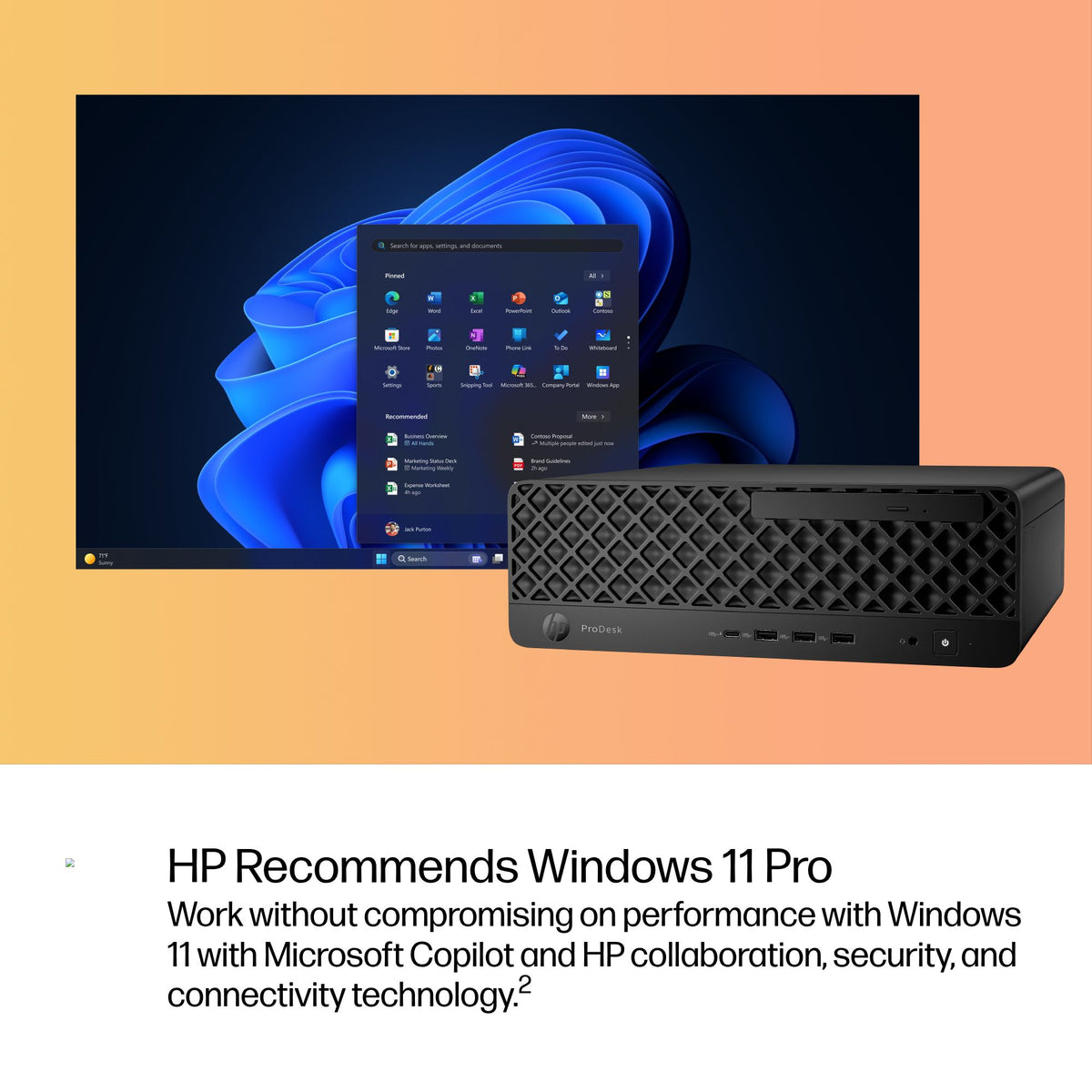 HP PRODESK 4 SFF G1I U5235 32GB/512 PC ENGLISH (BH9F2UT#ABA) - Cartouches Certifiees