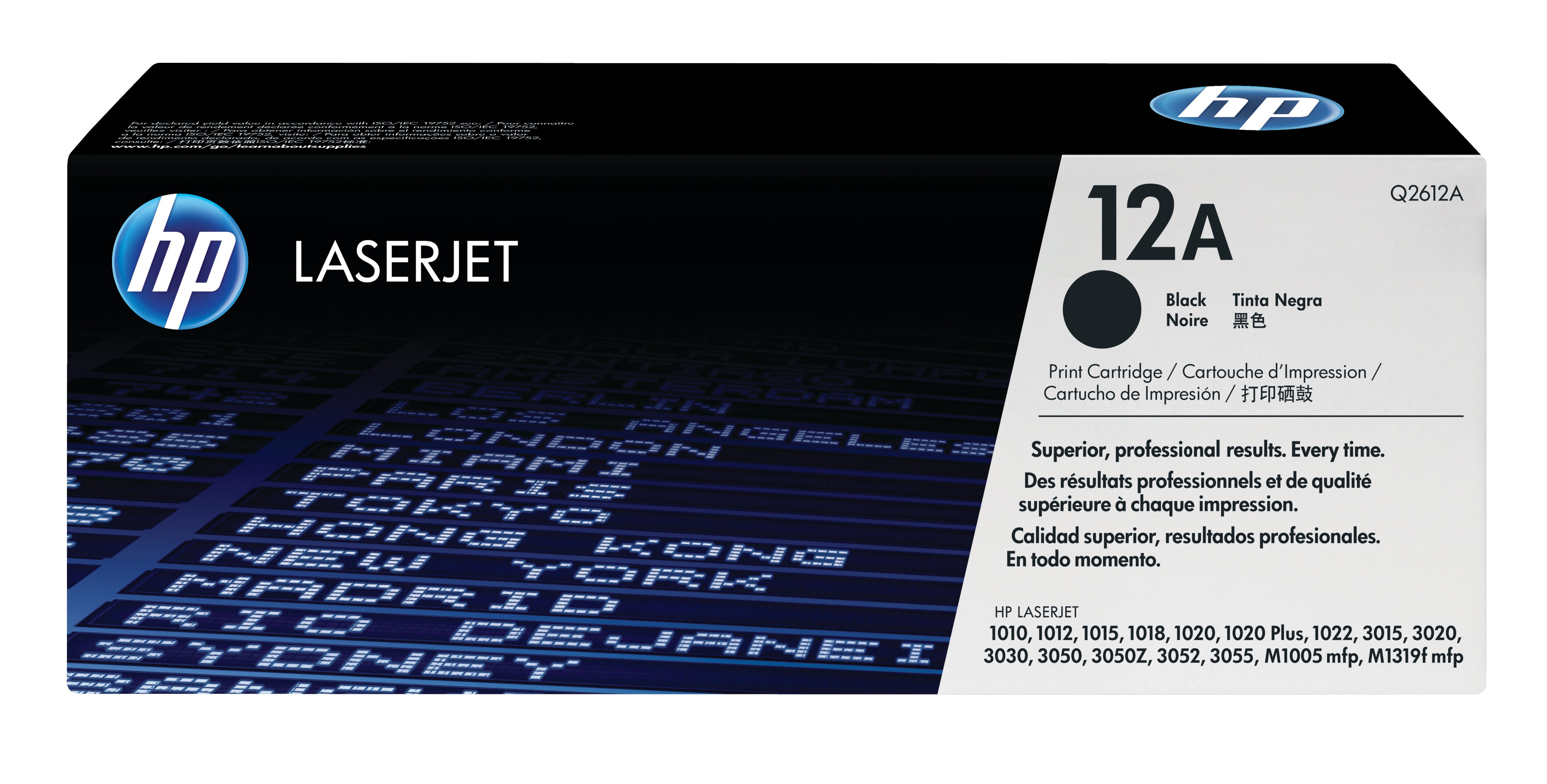 HP Q2612A (12A) Black Original Toner Cartridge - Cartouches Certifiees