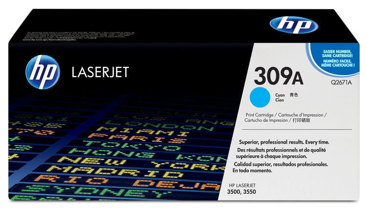 HP Q2671A (309A) Cyan Original Toner Cartridge - Cartouches Certifiees