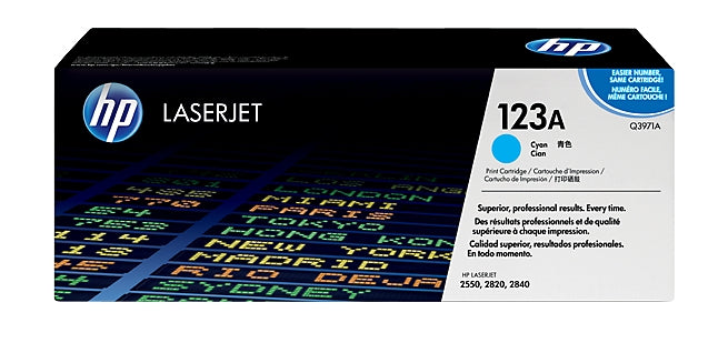 HP Q3971A (123A) Cyan Original Toner Cartridge - Cartouches Certifiees