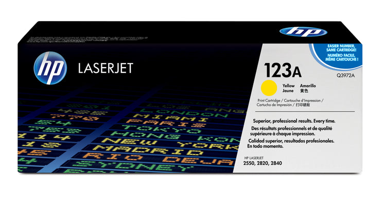 HP Q3972A (123A) Yellow Original Toner Cartridge - Cartouches Certifiees