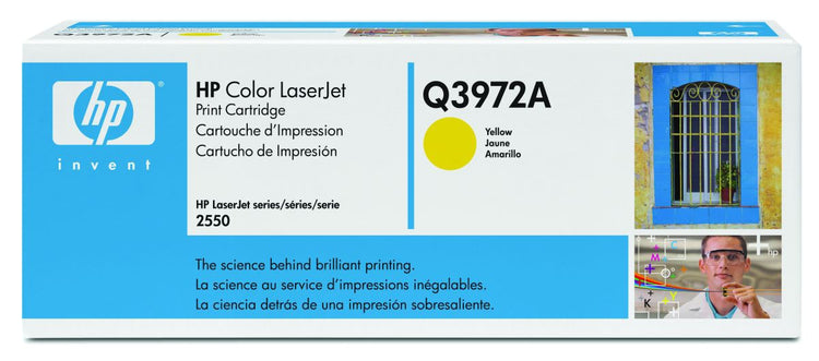 HP Q3972A (123A) Yellow Original Toner Cartridge - Cartouches Certifiees