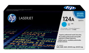 HP Q6001A (124A) Cyan Original Toner Cartridge - Cartouches Certifiees