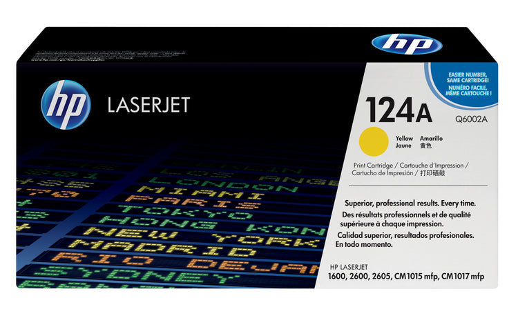 HP Q6002A (124A) Yellow Original Toner Cartridge - Cartouches Certifiees