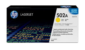 HP Q6472A (502A) Yellow Original Toner Cartridge - Cartouches Certifiees