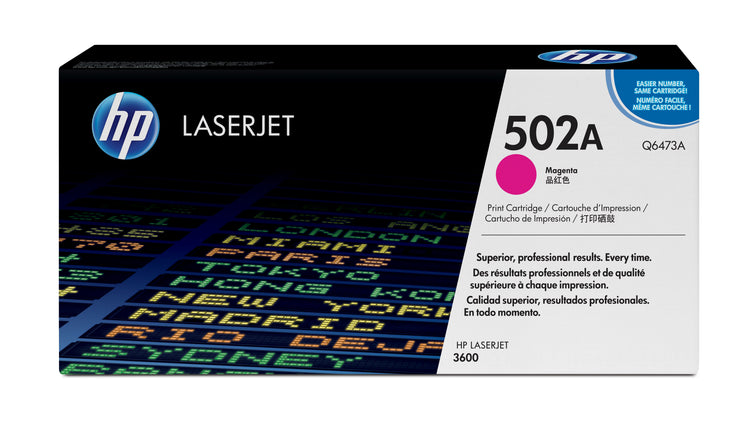 HP Q6473A (502A) Magenta Original Toner Cartridge - Cartouches Certifiees