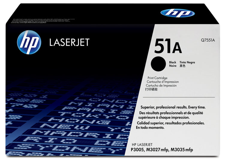 HP Q7551A (51A) Black Original Toner Cartridge - Cartouches Certifiees