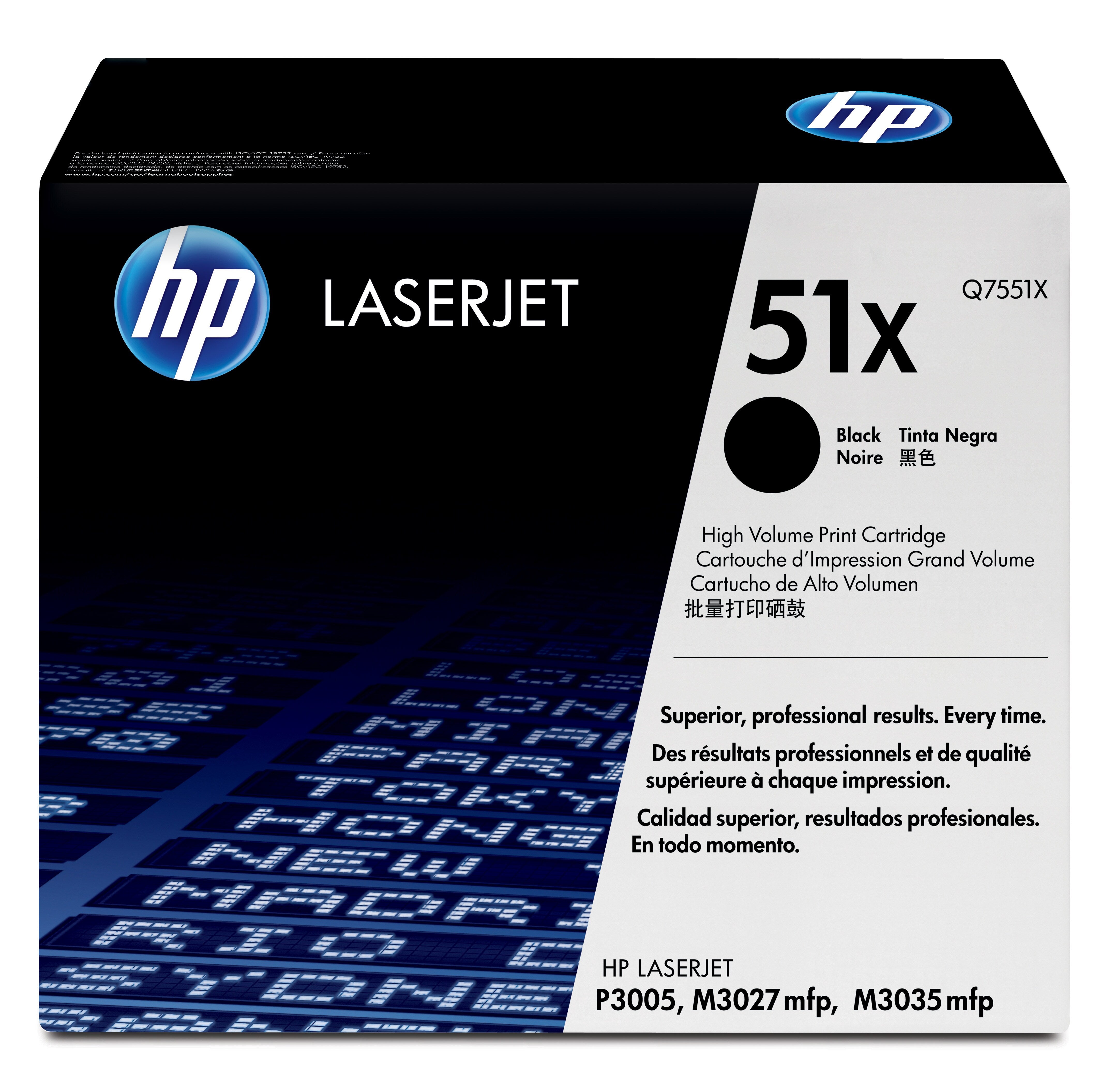 HP Q7551X (51X) Black Original Toner Cartridge - Cartouches Certifiees