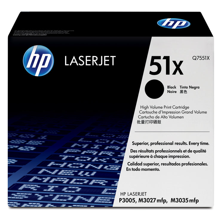 HP Q7551X (51X) Black Original Toner Cartridge - Cartouches Certifiees
