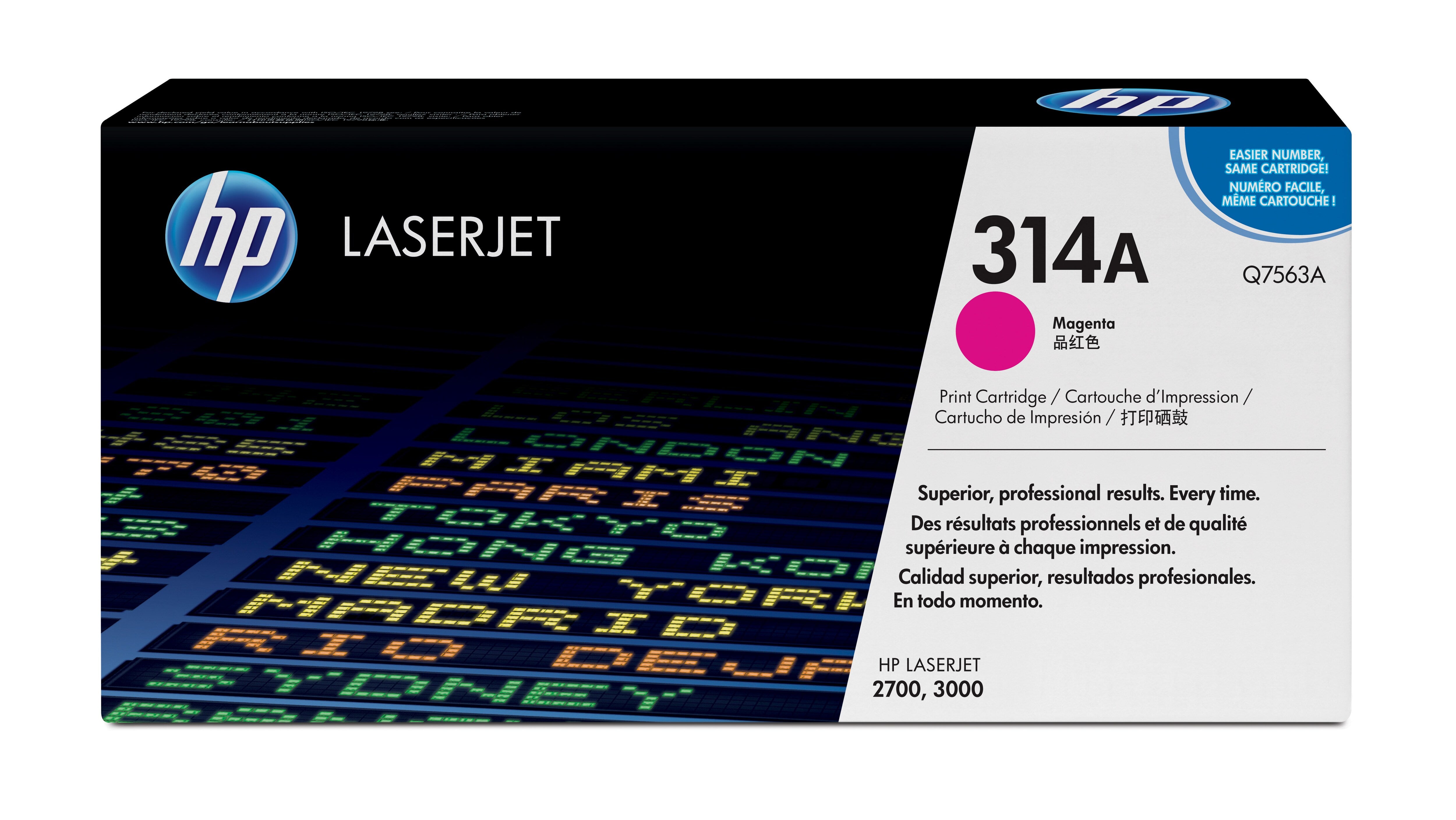 HP Q7563A (314A) Magenta Original Toner Cartridge - Cartouches Certifiees