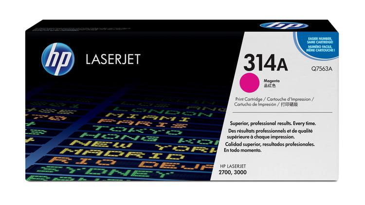 HP Q7563A (314A) Magenta Original Toner Cartridge - Cartouches Certifiees