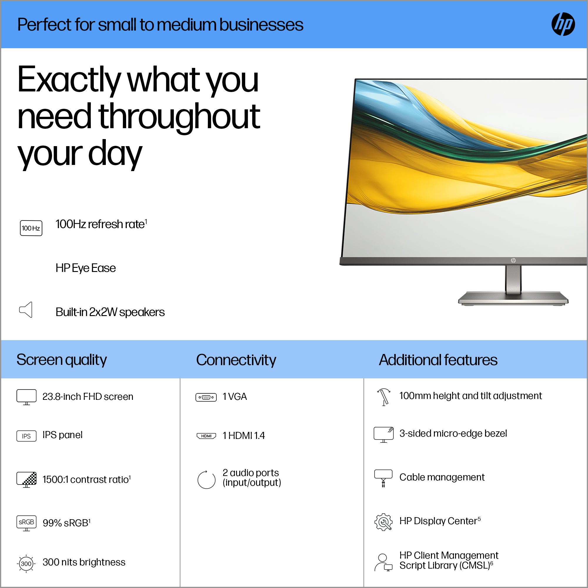 HP S5 524DA FHD MNTR ENGLISH SB+ (B11W5AT#ABA) - Cartouches Certifiees