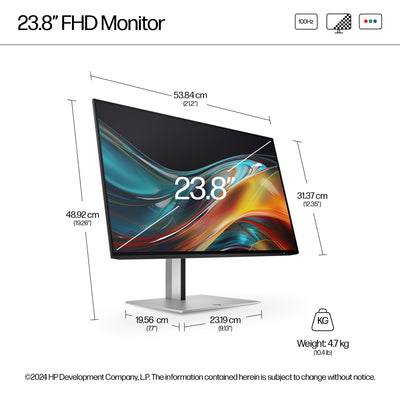 HP S7 PRO 724PF FHD MNTR UNITED STATES / CANADA ENGLISH (8X530AA#ABA) - Cartouches Certifiees