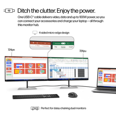 HP S7 PRO 724PU WUXGA USB-C MNTR UNITED STATES / CANADA ENGLISH (8Y2F7AA#ABA) - Cartouches Certifiees