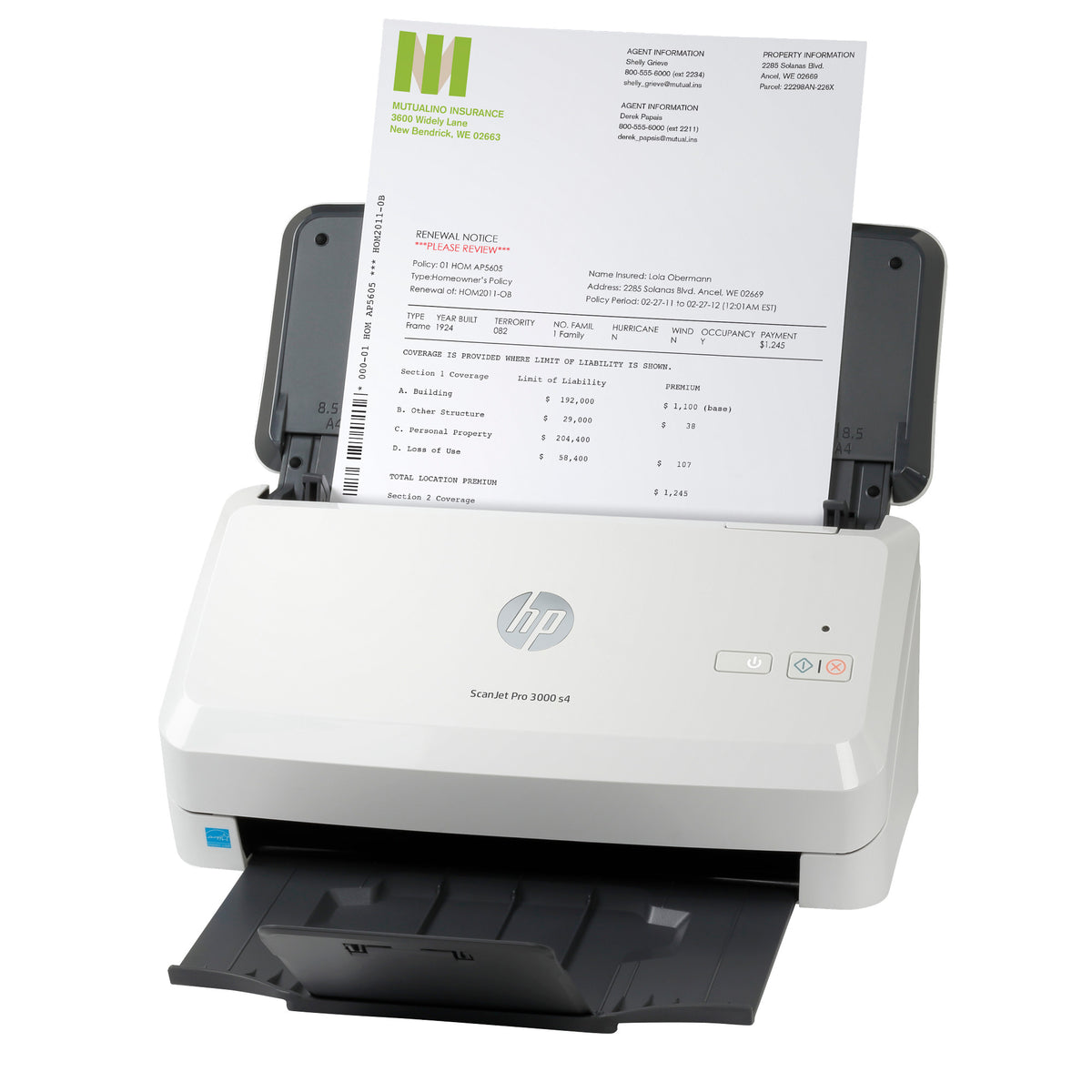 HP ScanJet Pro 3000 s4 Sheet-feed Scanner (6FW07A#BGJ) - Cartouches Certifiees