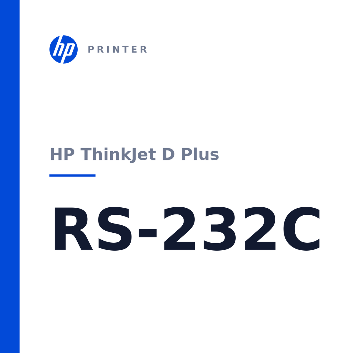 HP ThinkJet D Plus RS-232C
