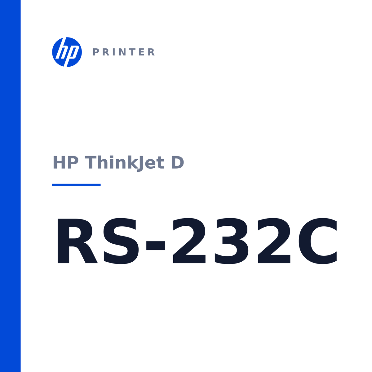 HP ThinkJet D RS-232C