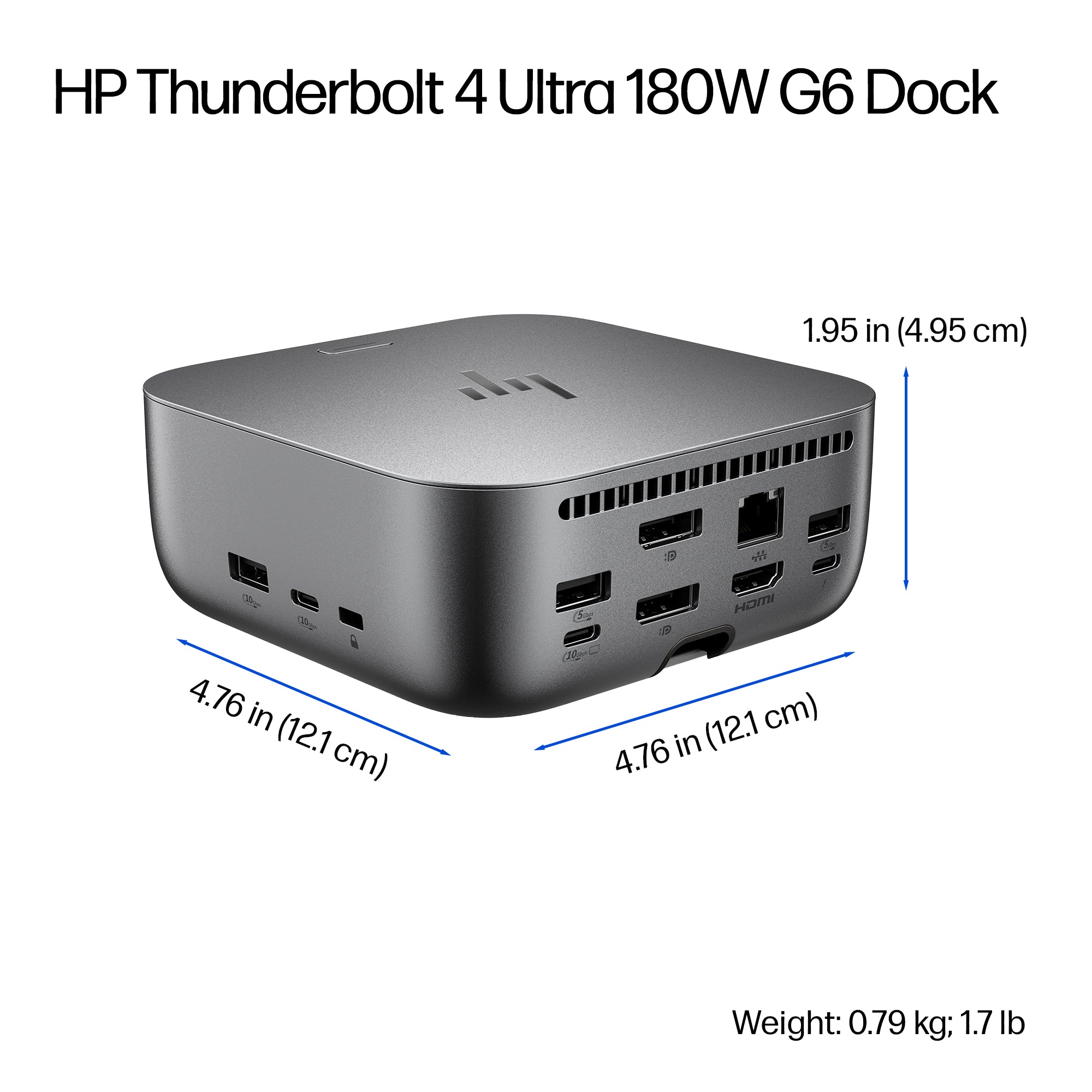 HP Thunderbolt 4 Ultra 180W G6 Dock (9X481UT#ABA) - Cartouches Certifiees
