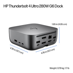 HP Thunderbolt 4 Ultra 280W G6 Dock (AW5M5UT#ABA) - Cartouches Certifiees