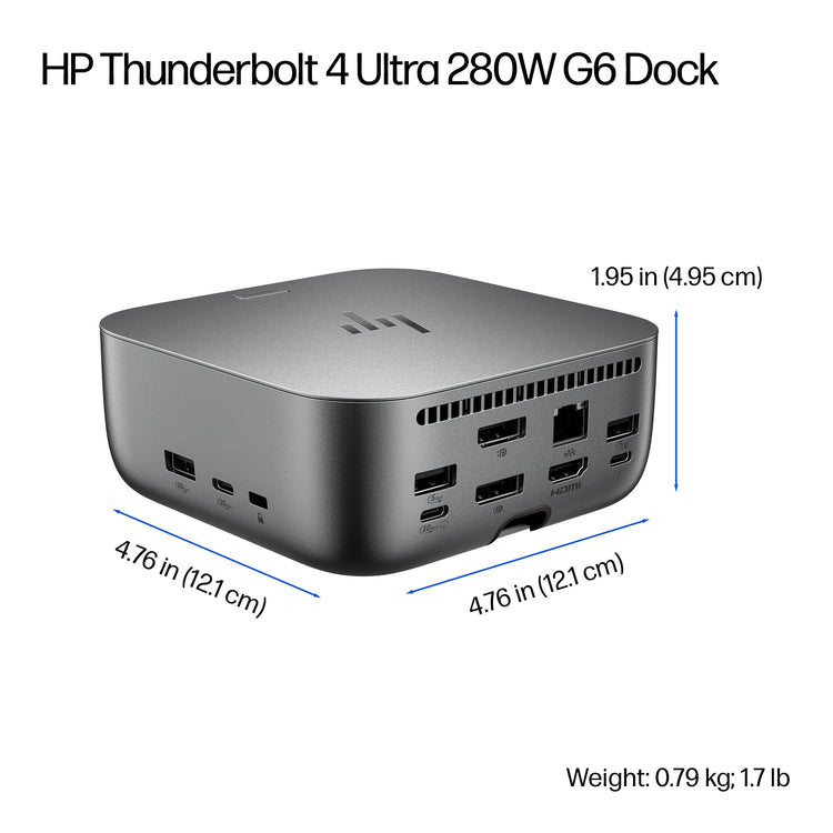HP Thunderbolt 4 Ultra 280W G6 Dock (AW5M5UT#ABA) - Cartouches Certifiees