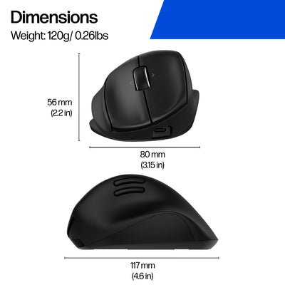 HP Tilt Ergonomic Mouse 725M (BH0Z5AA#ABA) - Cartouches Certifiees