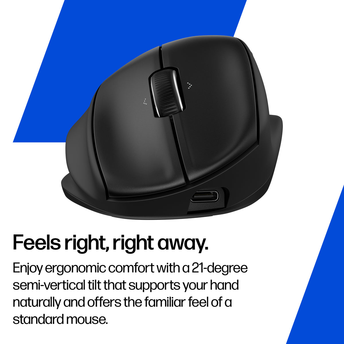 HP Tilt Ergonomic Mouse 725M (BH0Z5AA#ABA) - Cartouches Certifiees