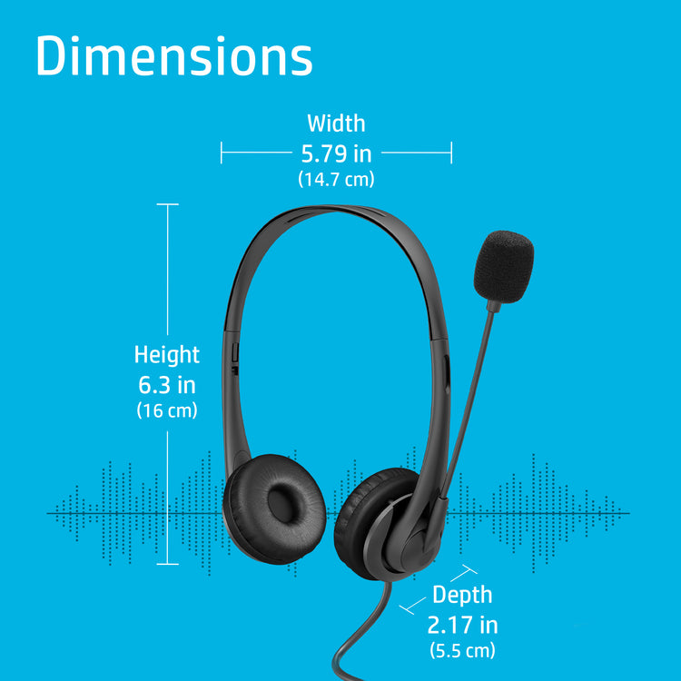 HP USB G2 Stereo Headset Wired Head-band Office/Call center Black (428K6AA) - Cartouches Certifiees