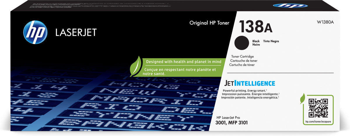 HP W1380A (138A) Black Original Toner Cartridge - Cartouches Certifiees