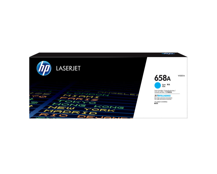 HP W2001A (658A) Cyan Original Toner Cartridge - Cartouches Certifiees