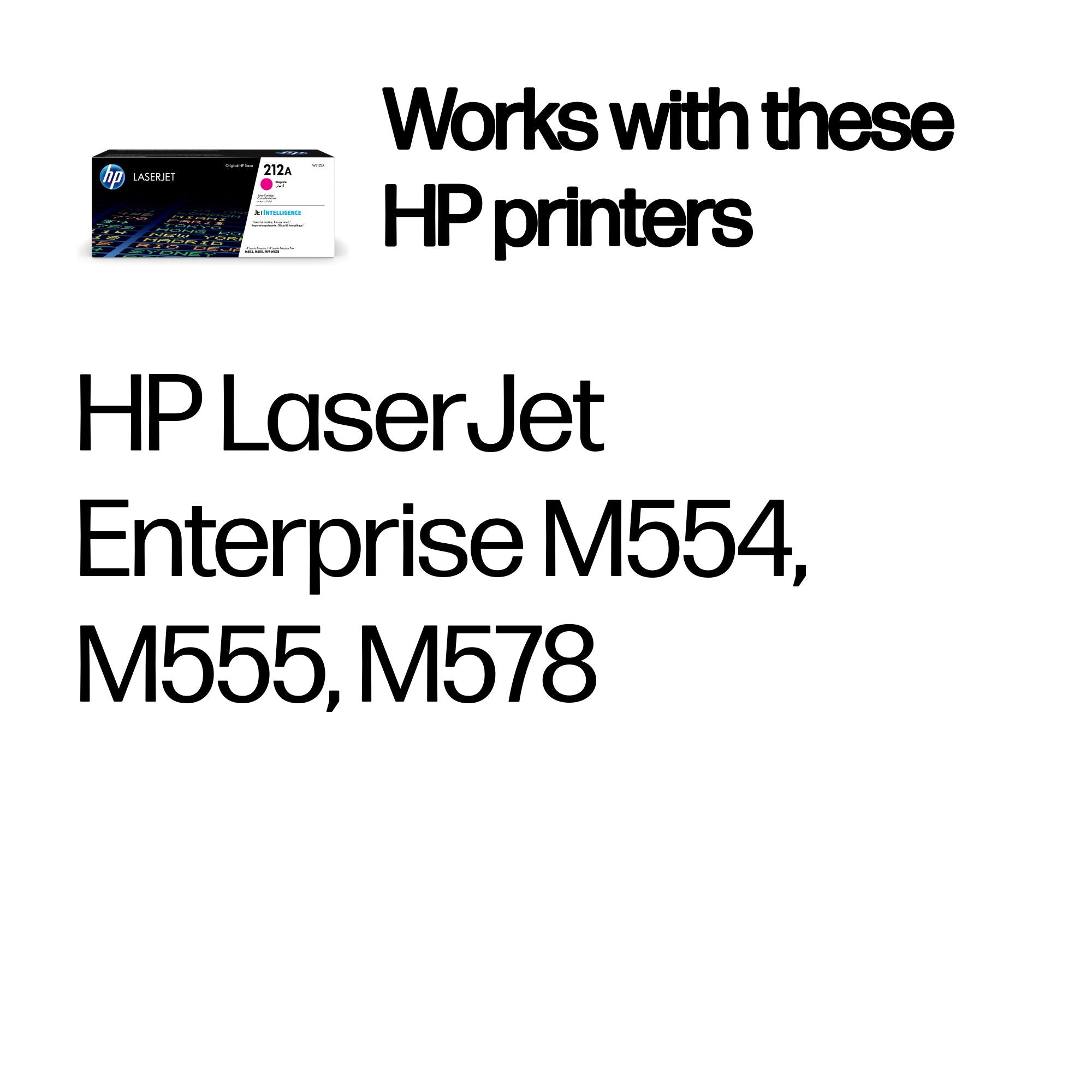 HP W2123A (212A) Magenta Original Toner Cartridge - Cartouches Certifiees