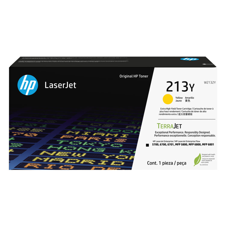 HP W2132Y (213Y) Yellow Original Toner Cartridge - Cartouches Certifiées