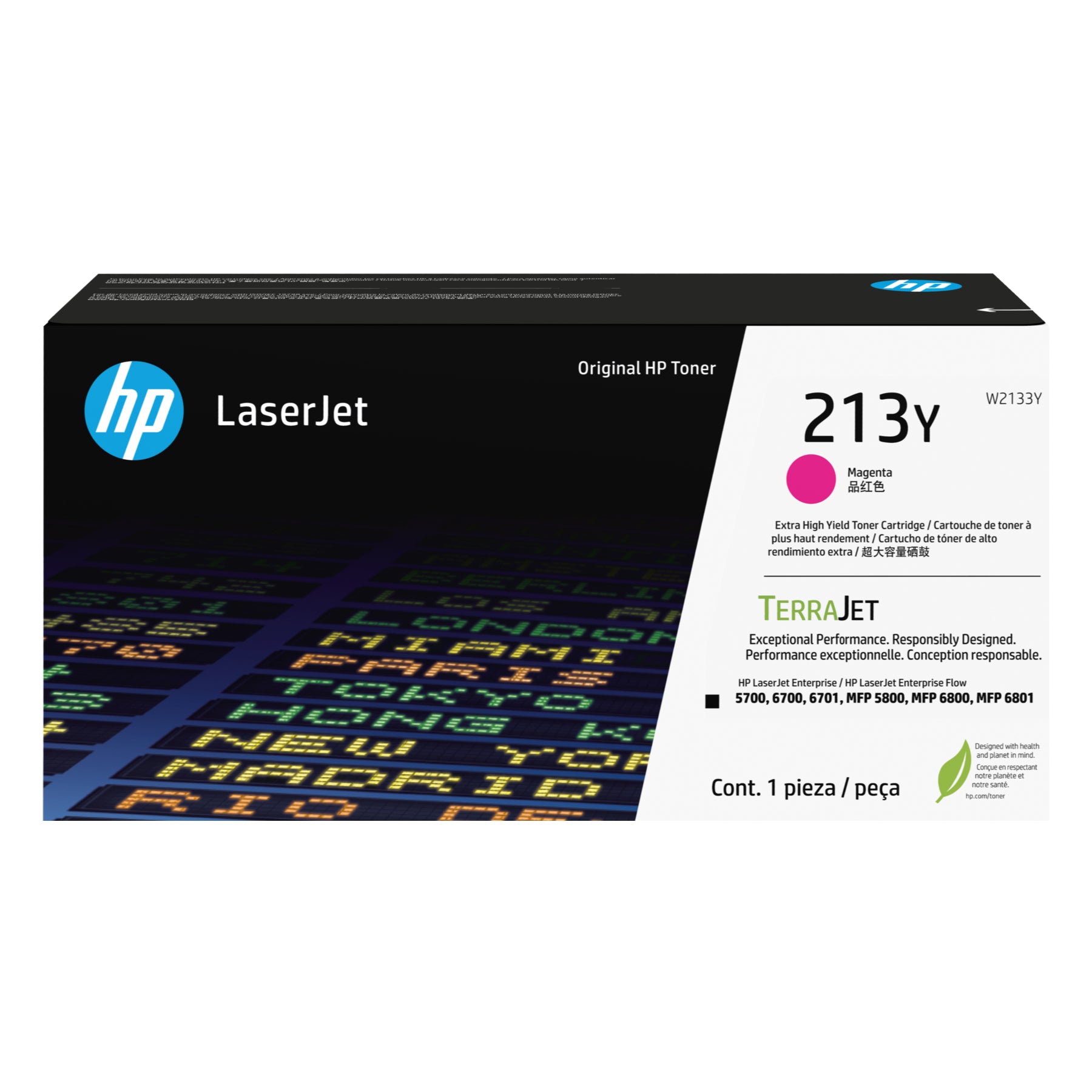 HP W2133Y (213Y) Magenta Original Toner Cartridge - Cartouches Certifiées